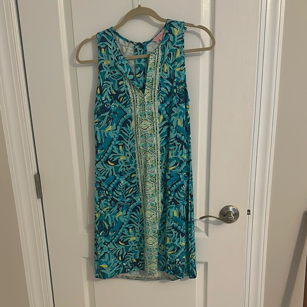 Lilly Pulitzer Blue and Green Sundress Size 00